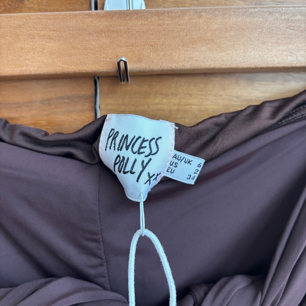 NWT Princess Polly Amalia Jumpsuit Brown, Size 2 - Picture 8 of 11